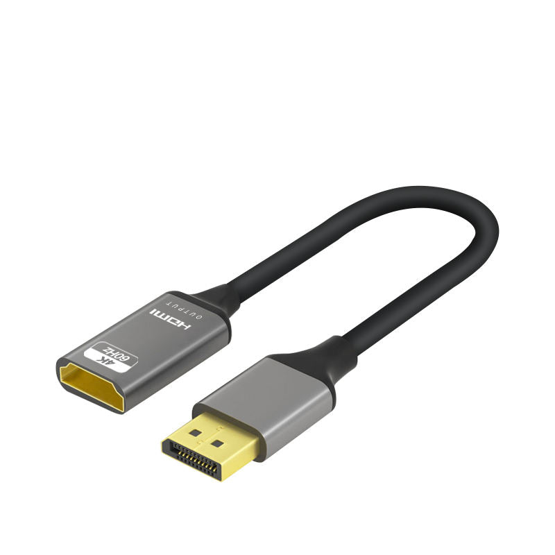 4K@60Hz Display Port to HDMI Adapter, Uni-Directional Display Port Computer to HDMI,Plug & Play Converter with Audio & Video Sync for HDTV/Monitor/Projector/PC--AV54