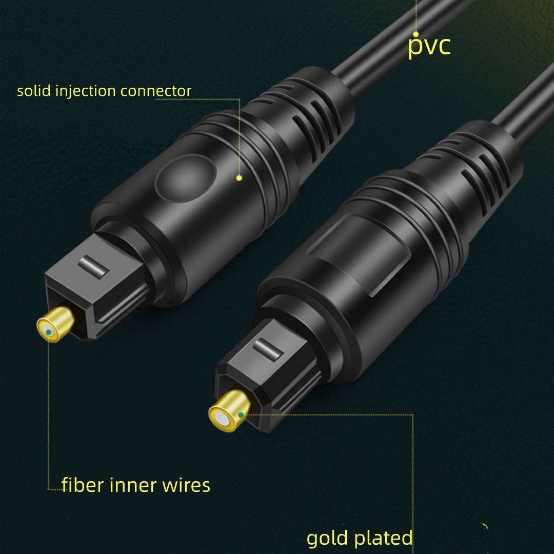 TOSLINK Optical Audio Cable, S/PDIF Fiber Optic Cord Toslink Cable Male to Male Digital Optical Cable 5.1 Surround Sound, for Soundbar TV, Home Cinema Xbox One/PS4-AV81-A