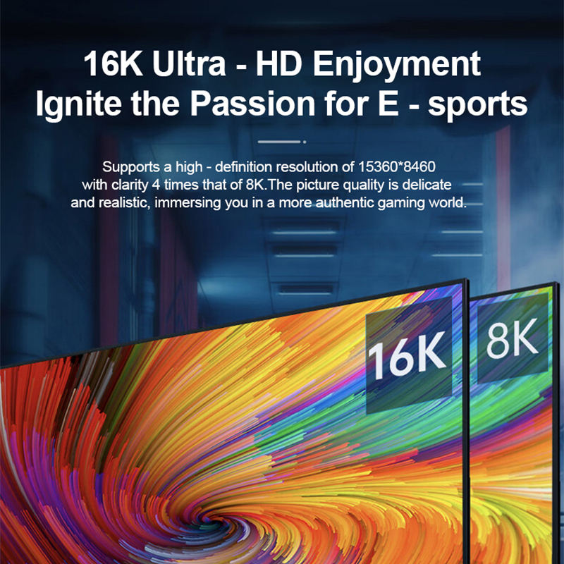 16K@60Hz HDMI 2.2 Cable ,96Gbps Ultra High Speed HDMI Cord, 16K@60Hz 8K@120Hz 4K@480Hz, eARC, Dynamic HDR, DTS:X, HDCP 2.2&2.3 for Roku TV, PS5, Blu-ray Player, Projector