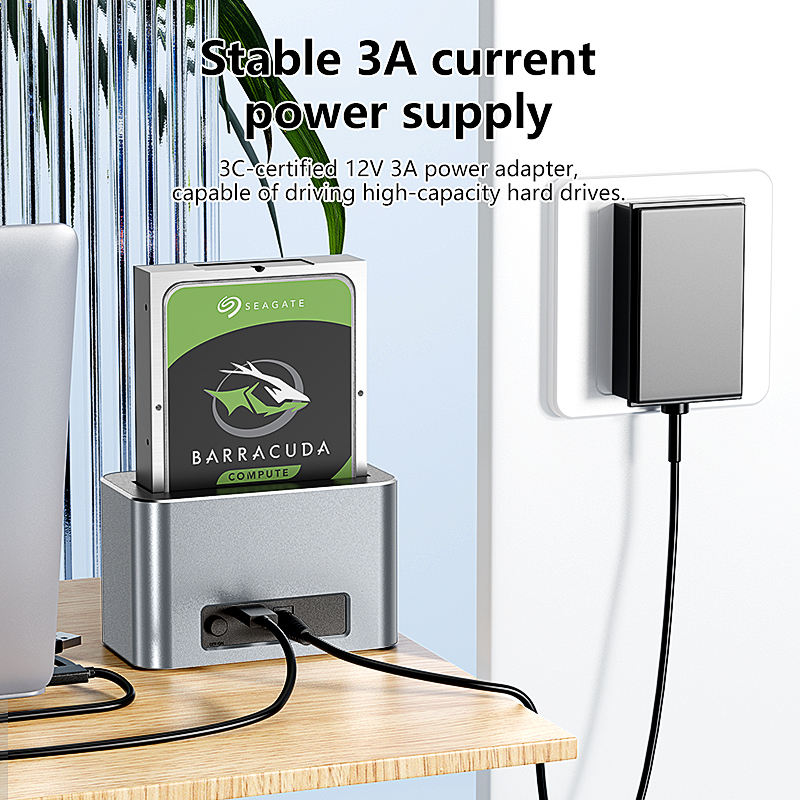 HD01S SAS/SATA Universal Hard Drive Dock 2.5/3.5 Inch 20TB Computer Desktop Type-C Hard Drive Enclosure 3.0-HD01S