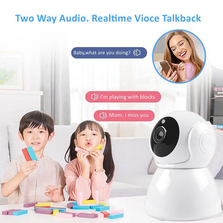 V380 Pro 3MP Wireless WiFi Baby Monitor IP Camera, Two-Way Audio Night Vision Human Motion Detection Wireless Home Surveillance Camera--P0095-1-V1-S1(ES-WI320VS)
