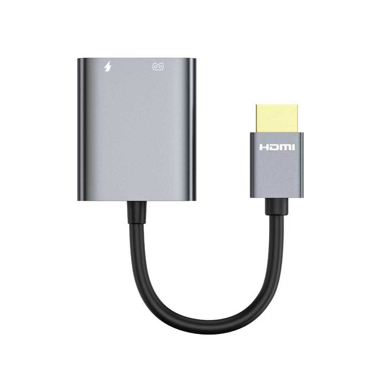 HDMI to USB C Adapter, 4K 60Hz PD 100W AR Glasses Adapter with Power Supply Port, Smart Glasses Laptop Phone Plug and Play