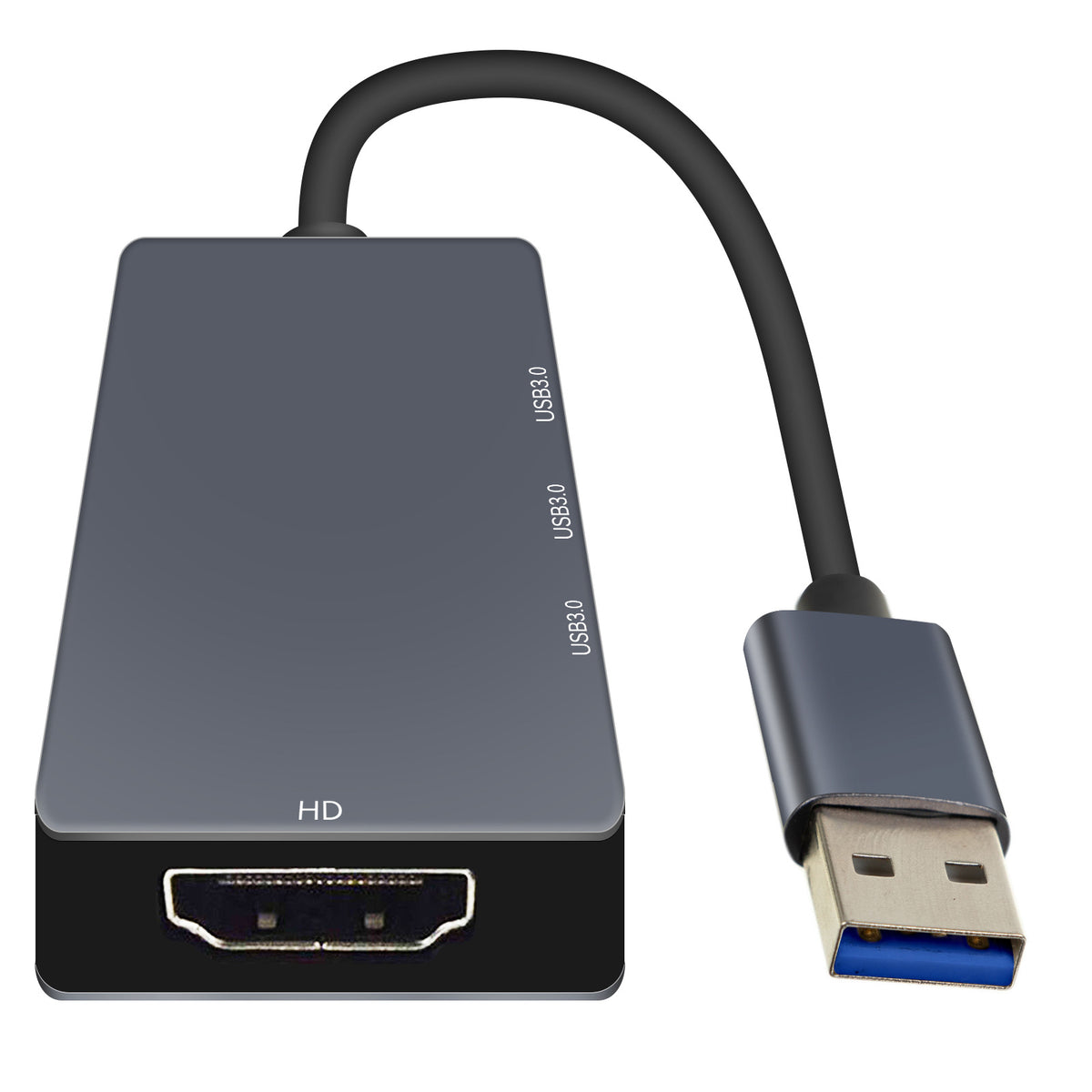 USB 3.0 to HDMI Adapter (4-in-1), USB 3.0 Hub with HDMI 1080P, 3*USB3.0,USB Extender Docking Station for Monitor, PC, Laptop, Desktop Support Windows 7/8/10 & Mac OS-UH04