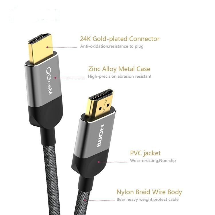 HDMI TO HDMI Cable - 4K High Speed HDMI Cable with Ethernet - 4K 30Hz Video - HDMI 1.4 Cable - Ultra HD HDMI Monitors, Projectors, TVs & Displays -AV14-A