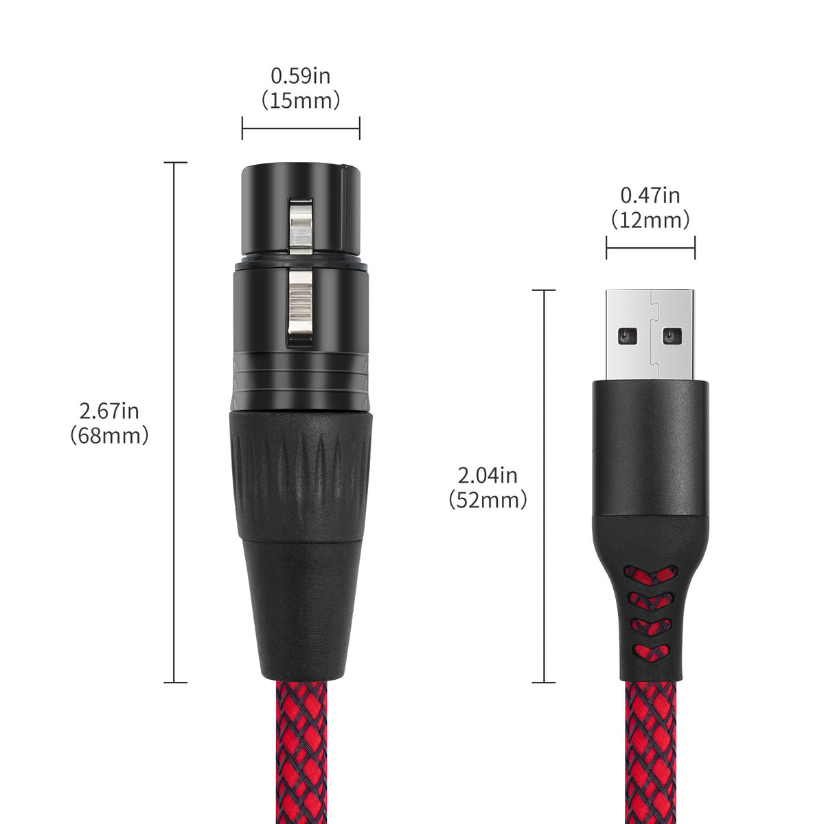 USB male to XLR female recording cable,XLR Female to USB A Microphone Link Converter Cable for Microphones or Karaoke Recording
