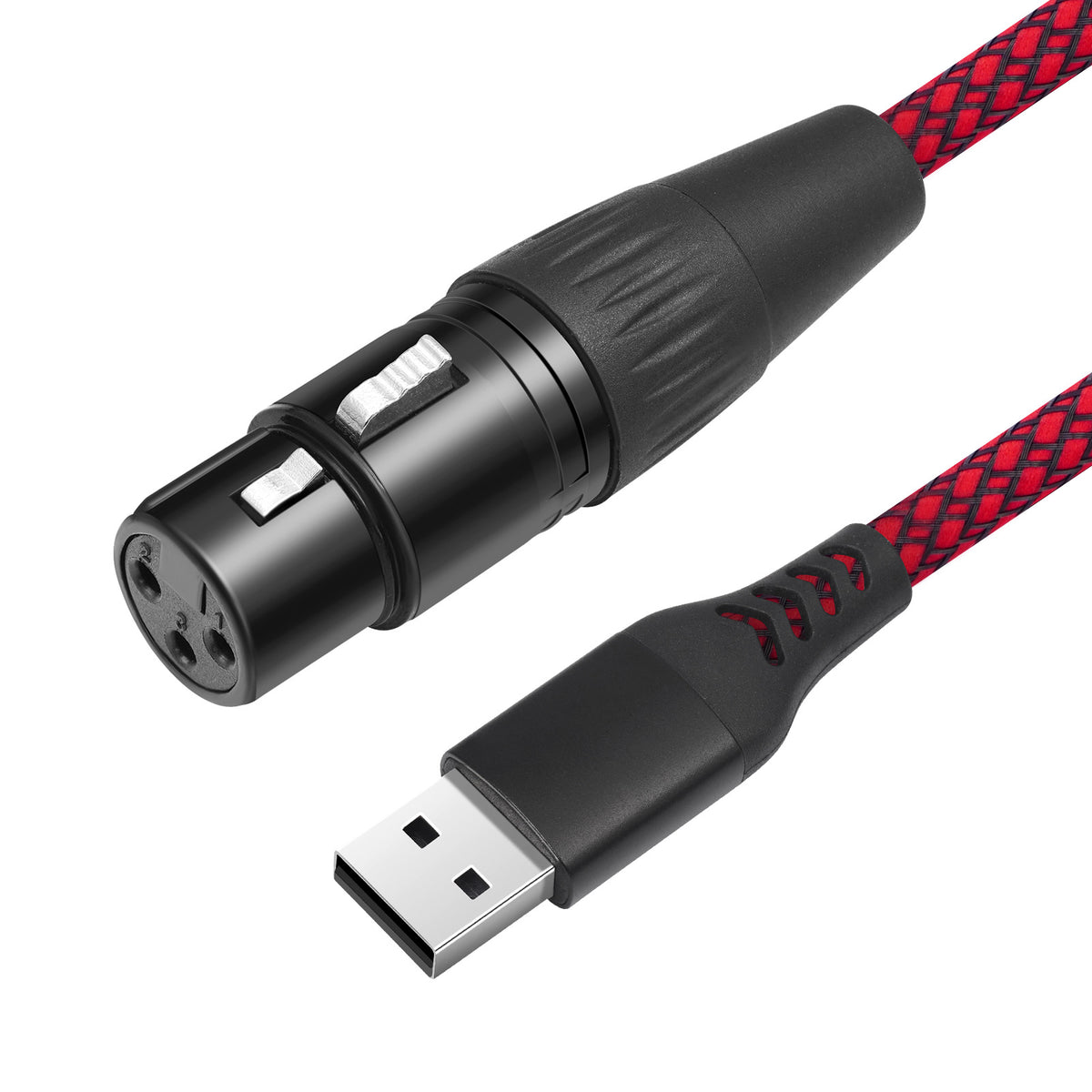 USB male to XLR female recording cable,XLR Female to USB A Microphone Link Converter Cable for Microphones or Karaoke Recording