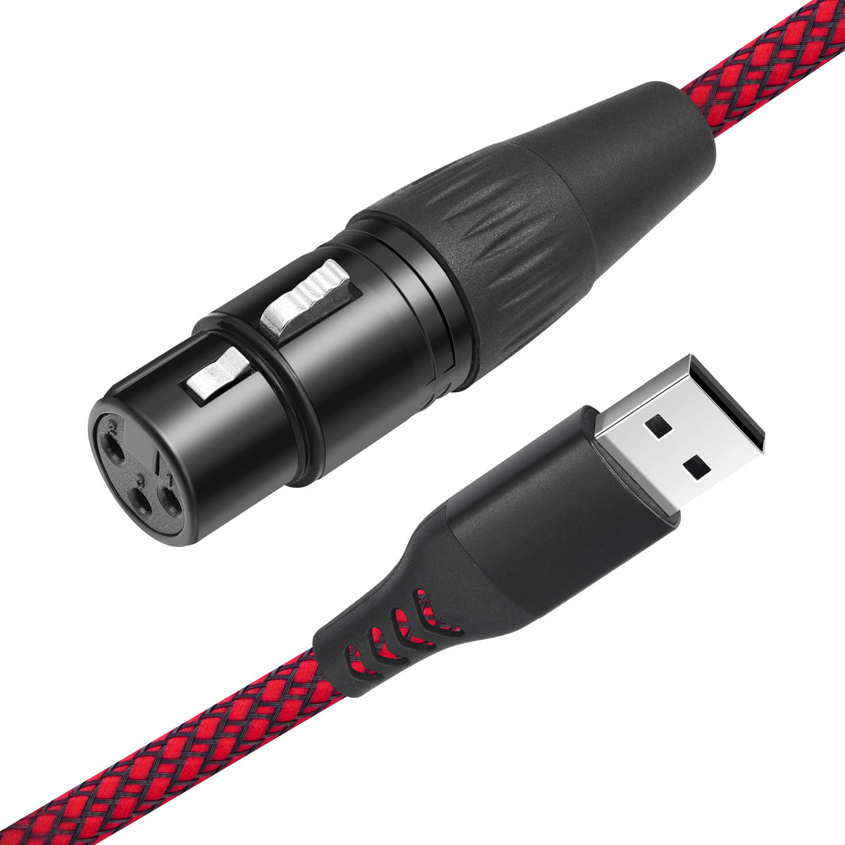 USB male to XLR female recording cable,XLR Female to USB A Microphone Link Converter Cable for Microphones or Karaoke Recording