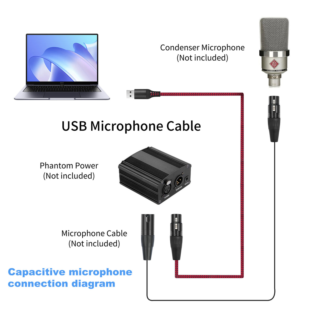 USB male to XLR female recording cable,XLR Female to USB A Microphone Link Converter Cable for Microphones or Karaoke Recording