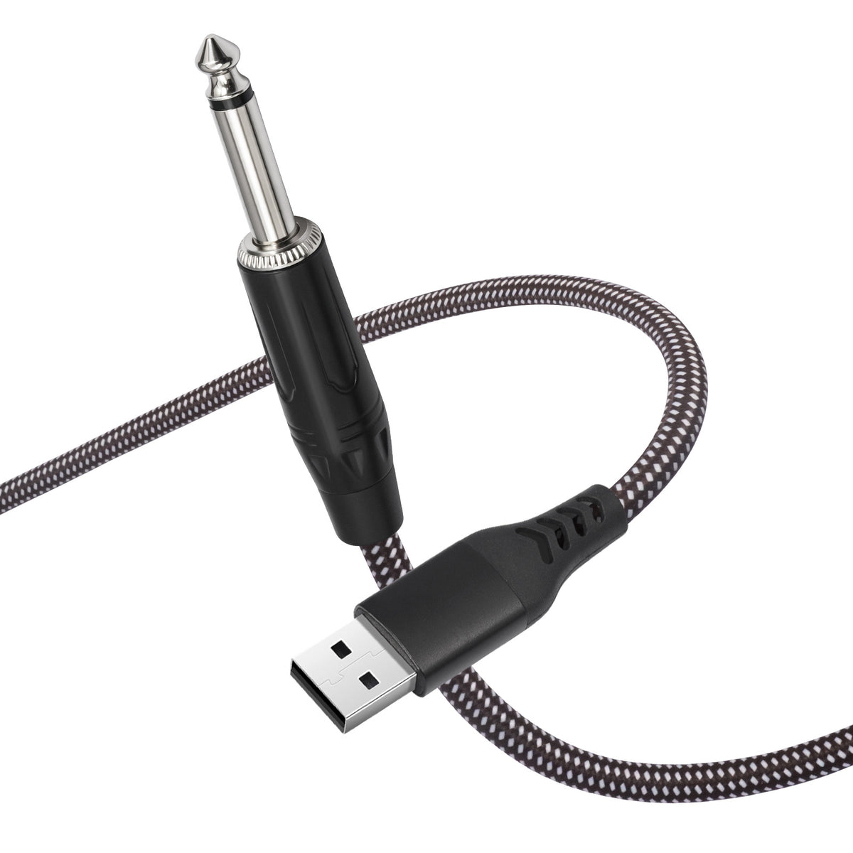 USB-A to 1/4 inch TRS Audio Stereo Cable, USB-A to 6.35mm Quarter inch Aux Jack Stereo Audio Cable for Laptop, Windows, PC, Amplifier, Speaker, Note: NOT Support Recording, Car, MP3, Truck, TV USB Ports