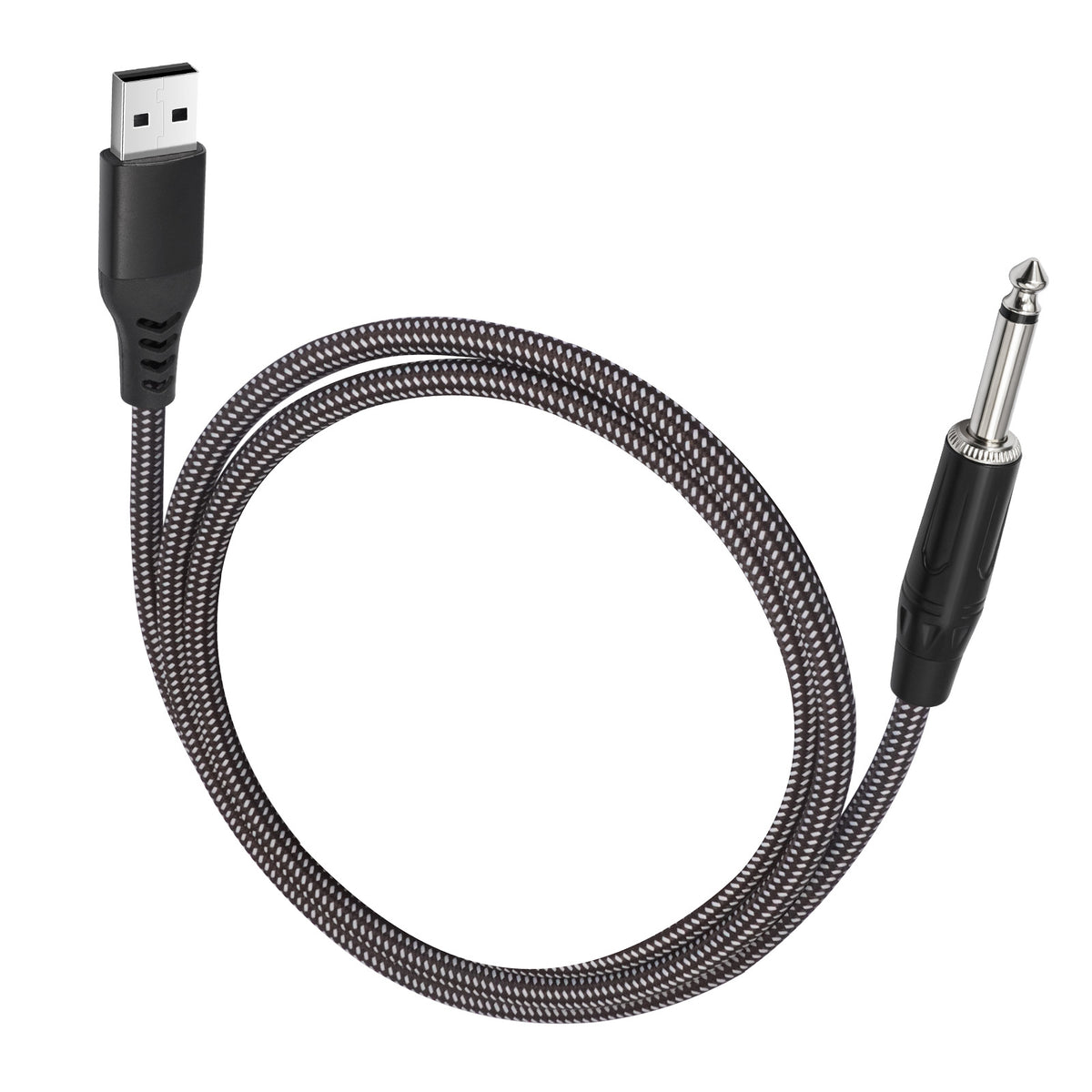 USB-A to 1/4 inch TRS Audio Stereo Cable, USB-A to 6.35mm Quarter inch Aux Jack Stereo Audio Cable for Laptop, Windows, PC, Amplifier, Speaker, Note: NOT Support Recording, Car, MP3, Truck, TV USB Ports