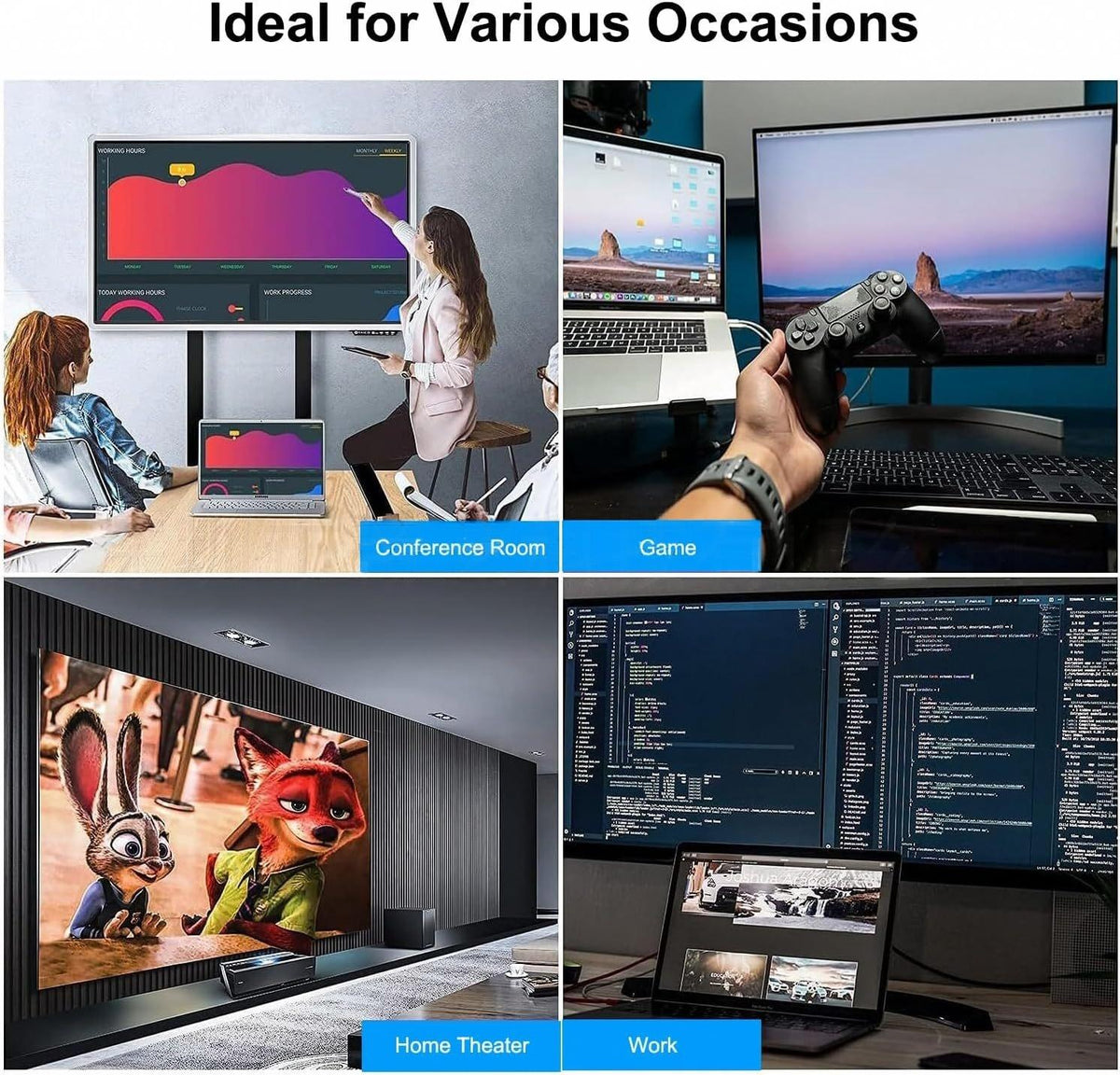 2 in 1 USB-A/C to Dual HDMI Adapter,1*4K@30Hz,1*1080P@60Hz HDMI Splitter Extended Display with Driver Support Mac OS/Windows HDMI Splitter for Dual Monitors MST Dual HDMI Adapter for 2 Monitors for MacBook/Dell/HP-UH02AC-1(UH02A-1))