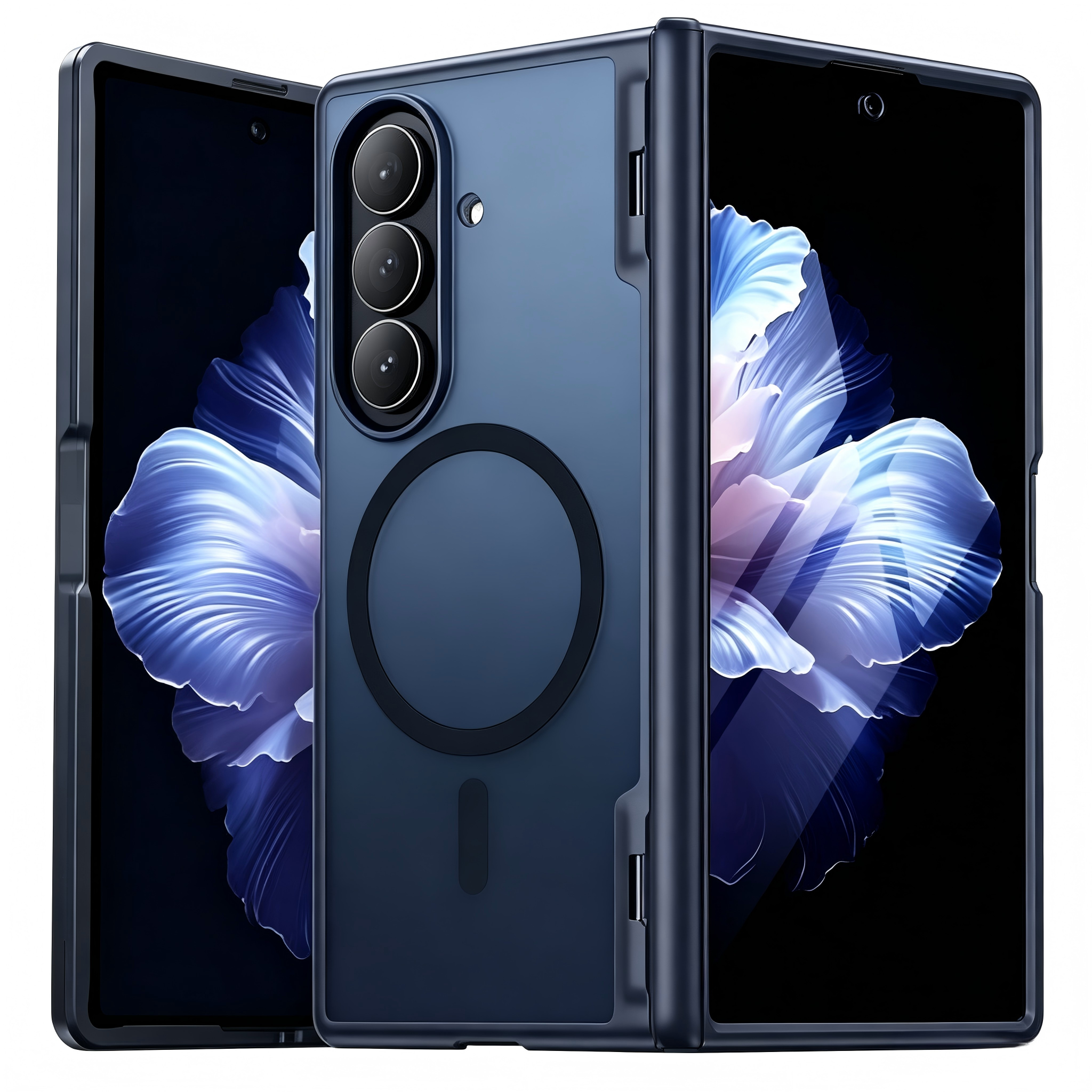 MOBOSI Shockproof Phone Case for Samsung Galaxy Z Fold 7, Full Body Hinge Protection & Built-in Privacy Screen Protector, Magnetic MagSafe Compatible Cover for Z Fold7, Black
