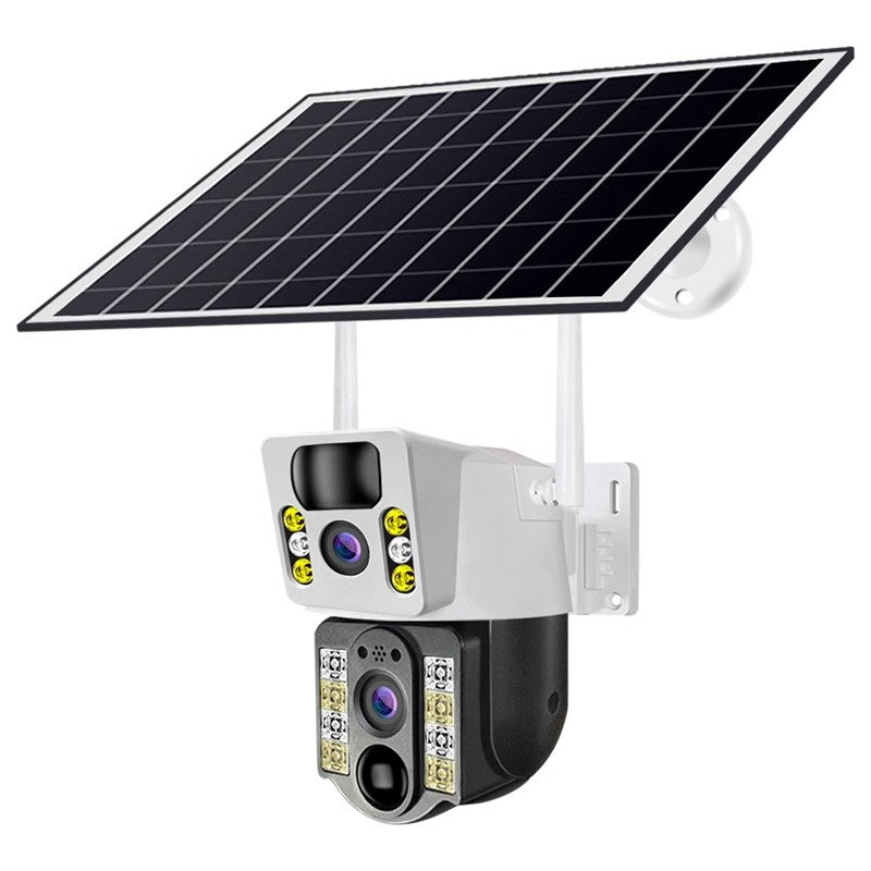 Verto V380 Dual Len 6MP Solar Battery Powered Camera VCS03-W-H CCTV WIFI IP PTZ Dual Lens Network Solar Camera