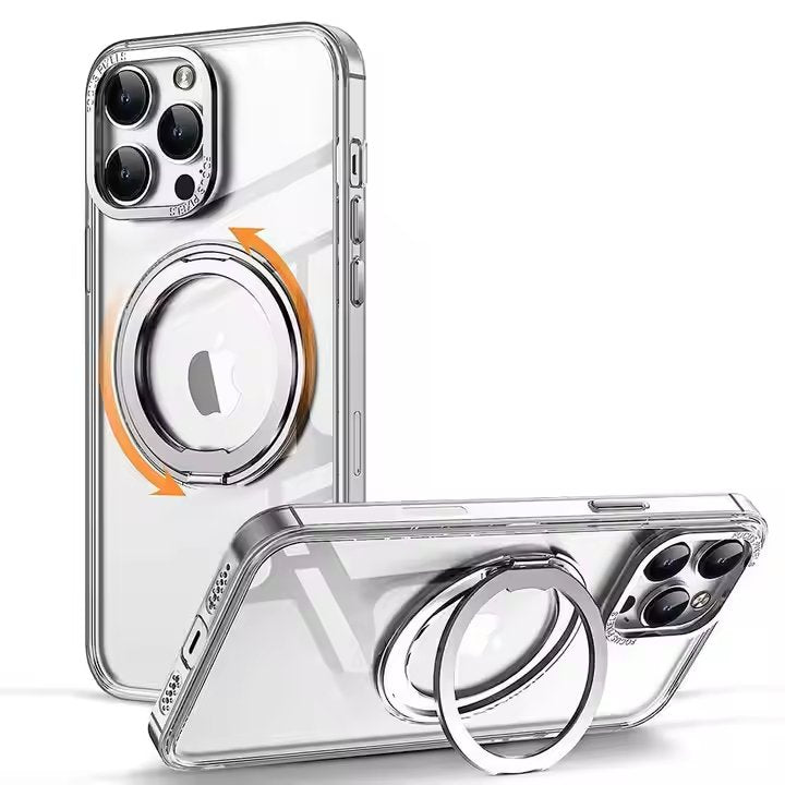 For iPhone 16 Pro Max Case with 360° Rotatable Magnetic Ring Stand | Compatible with Mag-Safe | Military-Grade Protection For iPhone 16 Pro Max Case with 360° Rotatable Magnetic Ring Stand | Compatible with Mag-Safe | Military-Grade Protection