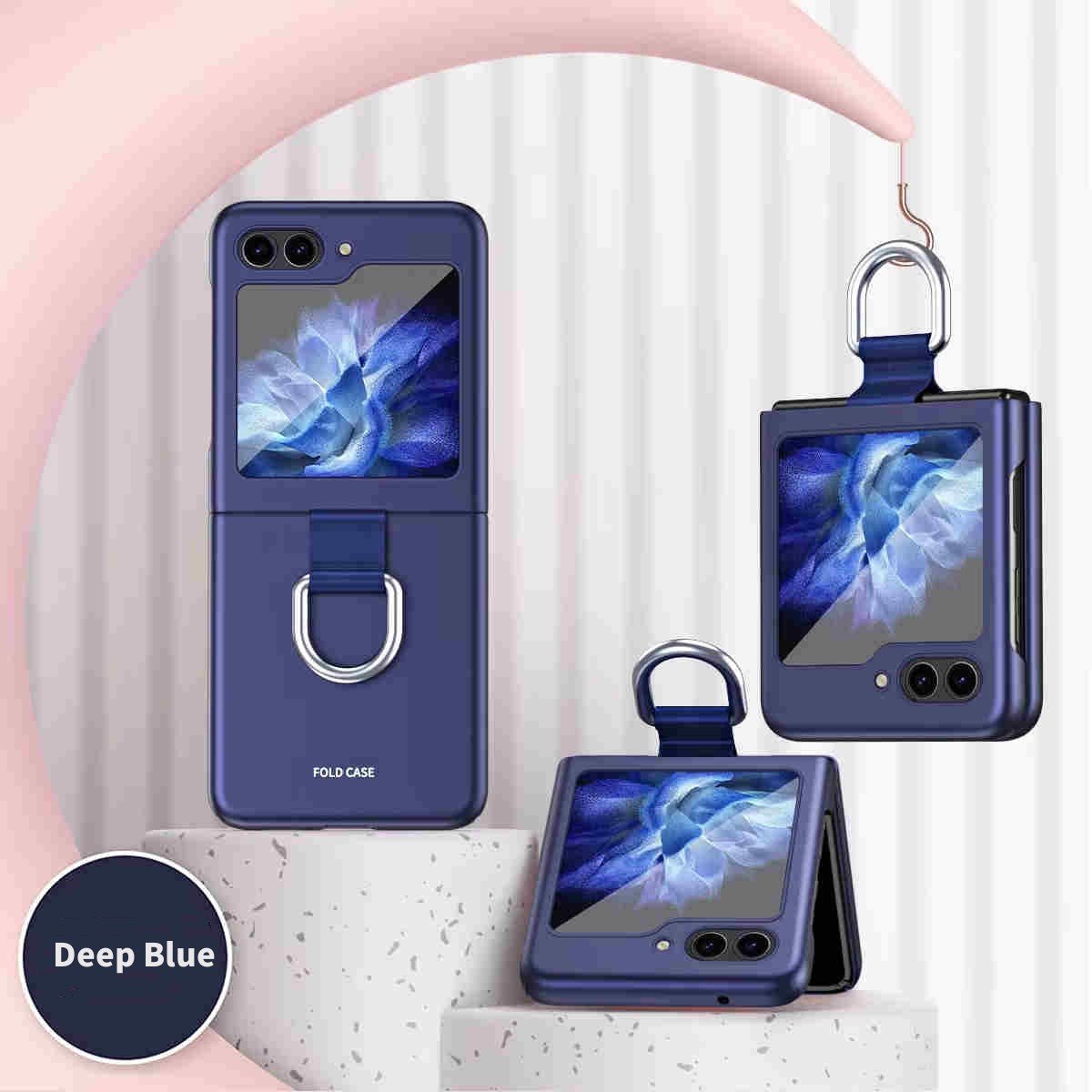 For Samsung Galaxy Z Flip 5/6 Case with Ring Shockproof Protective Cover Flip Z 5 Phone Case - QGeeM
