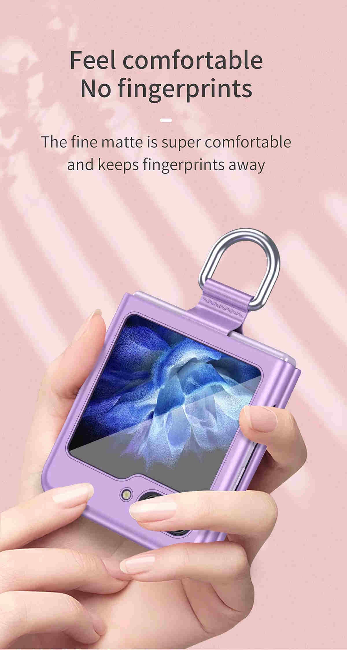 For Samsung Galaxy Z Flip 5/6 Case with Ring Shockproof Protective Cover Flip Z 5 Phone Case - QGeeM