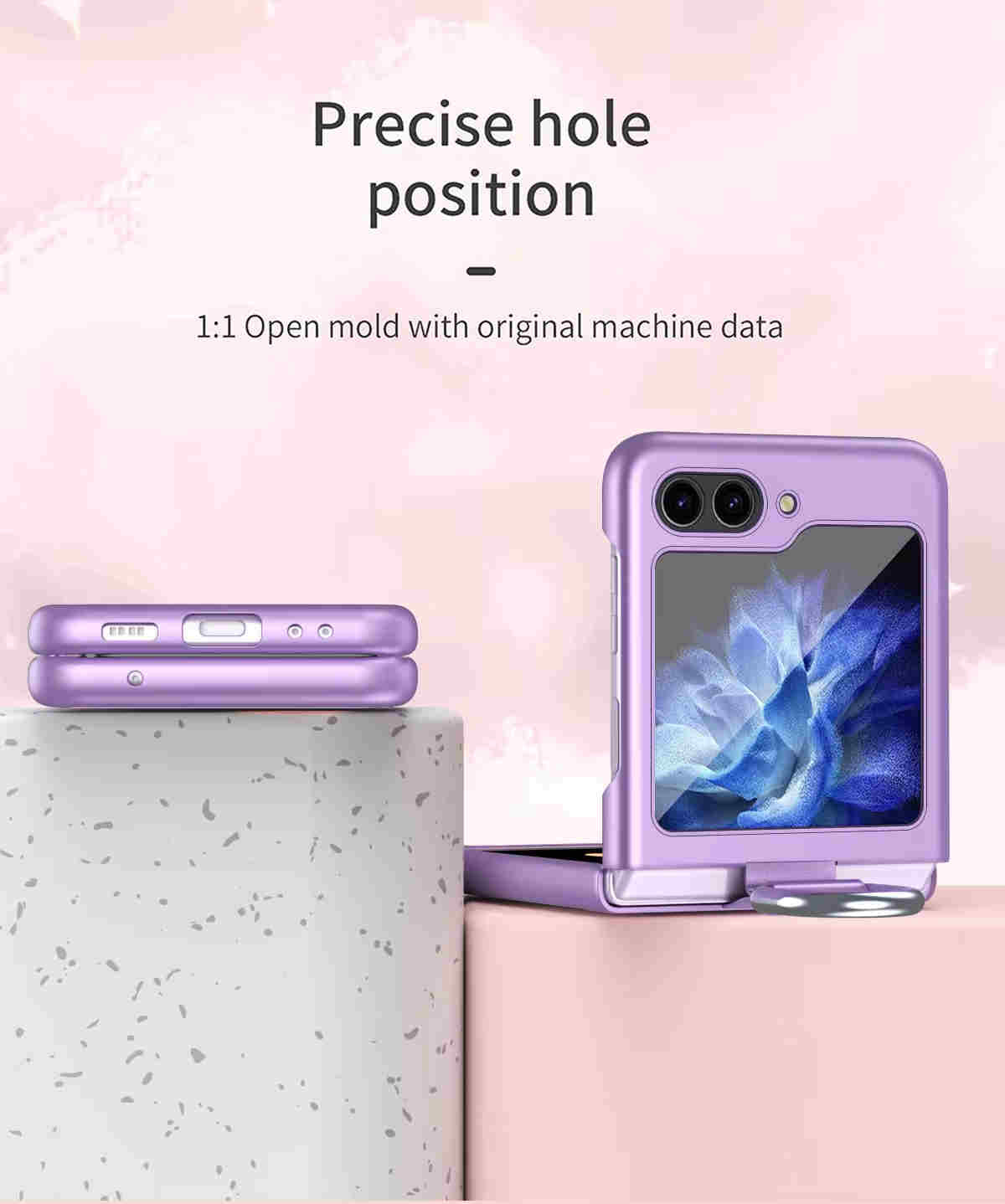 For Samsung Galaxy Z Flip 5/6 Case with Ring Shockproof Protective Cover Flip Z 5 Phone Case - QGeeM