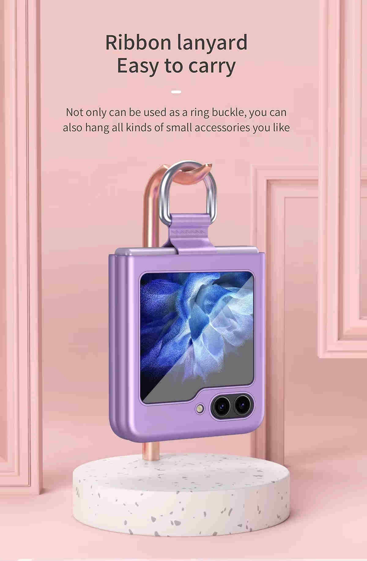 For Samsung Galaxy Z Flip 5/6 Case with Ring Shockproof Protective Cover Flip Z 5 Phone Case - QGeeM