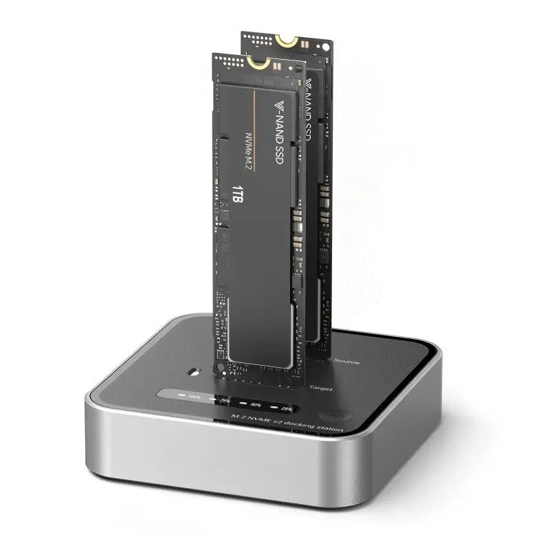 M2 NVME SSD Enclosure NVME Cloner USB 3.2 Gen 2 20 Gbps 20Gbps Type - C Tool - Free M.2 NVME SSD Case Enclosure - QGeeM