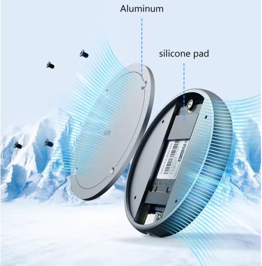 Magnetic 2230/2242 M.2 NVMe SSD Enclosure, 10Gbps USB 3.1 Type - C External SSD Case, Aluminum Portable Enclosure for NVMe M.2 2230/2242 SSD, Compatible with Windows/Mac/Linux/Android - QGeeM