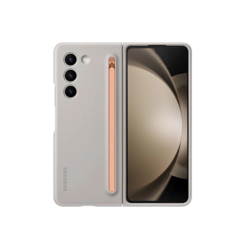 SAMSUNG Galaxy Z Fold5 Slim S Pen Phone Case with Built - In New Compact S Pen, Holder and Storage Slot for Pen, Vibrant Color Options, Original - QGeeM