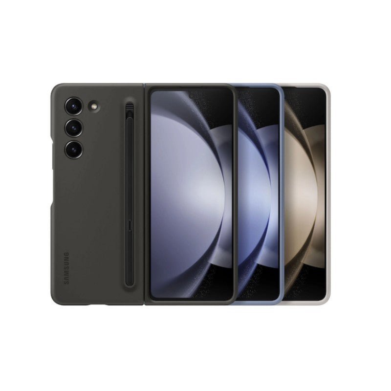 SAMSUNG Galaxy Z Fold5 Slim S Pen Phone Case with Built - In New Compact S Pen, Holder and Storage Slot for Pen, Vibrant Color Options, Original - QGeeM
