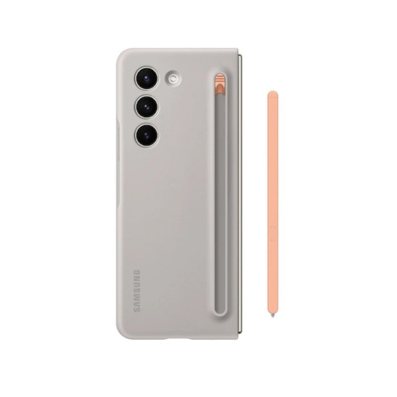 SAMSUNG Galaxy Z Fold5 Slim S Pen Phone Case with Built - In New Compact S Pen, Holder and Storage Slot for Pen, Vibrant Color Options, Original - QGeeM