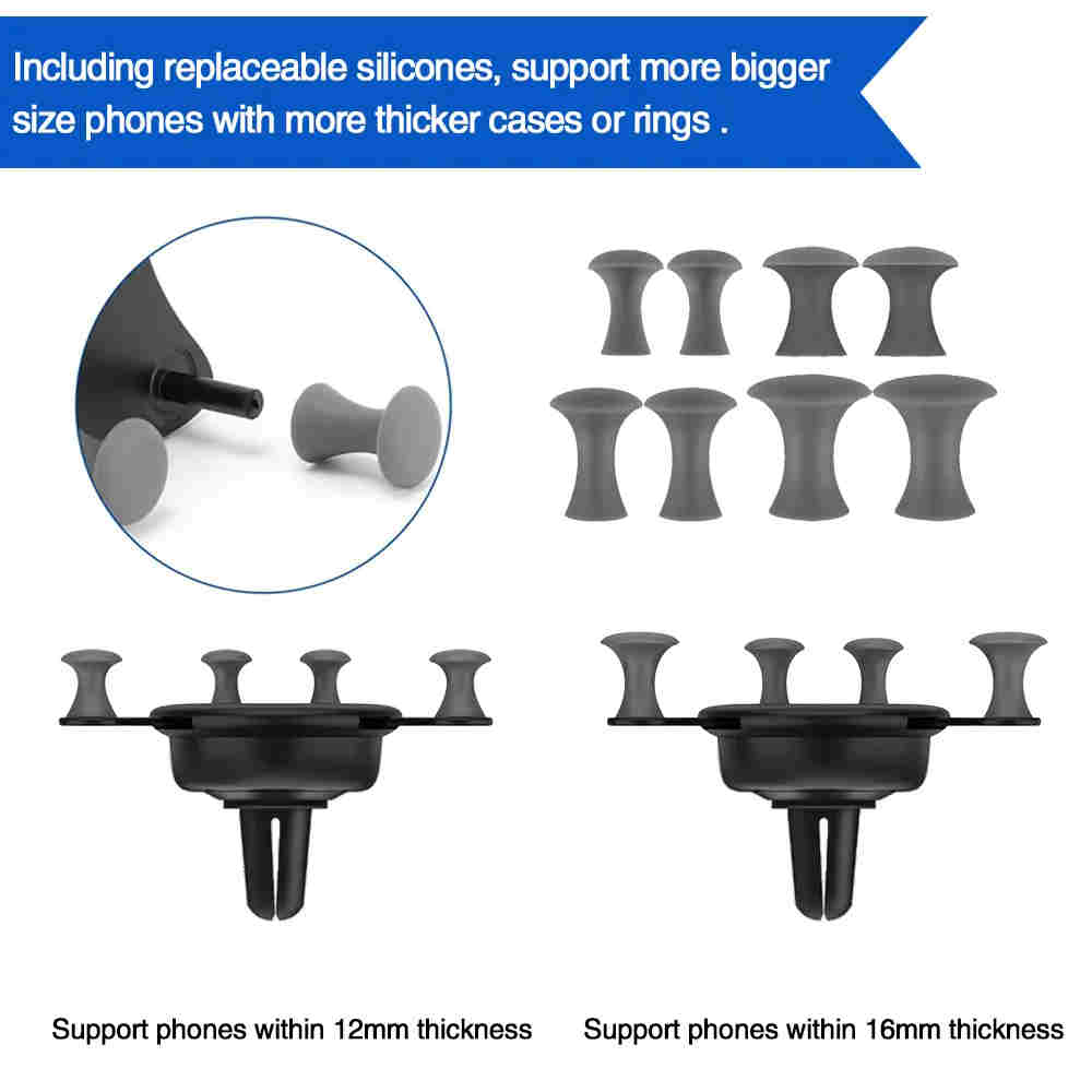 Sucker Car Phone Holder REDSHINE Universal Vertical Horizontal Car Phone Windshield Compatible for Mobile Smartphone in 4 - 6 Inch - QGeeM