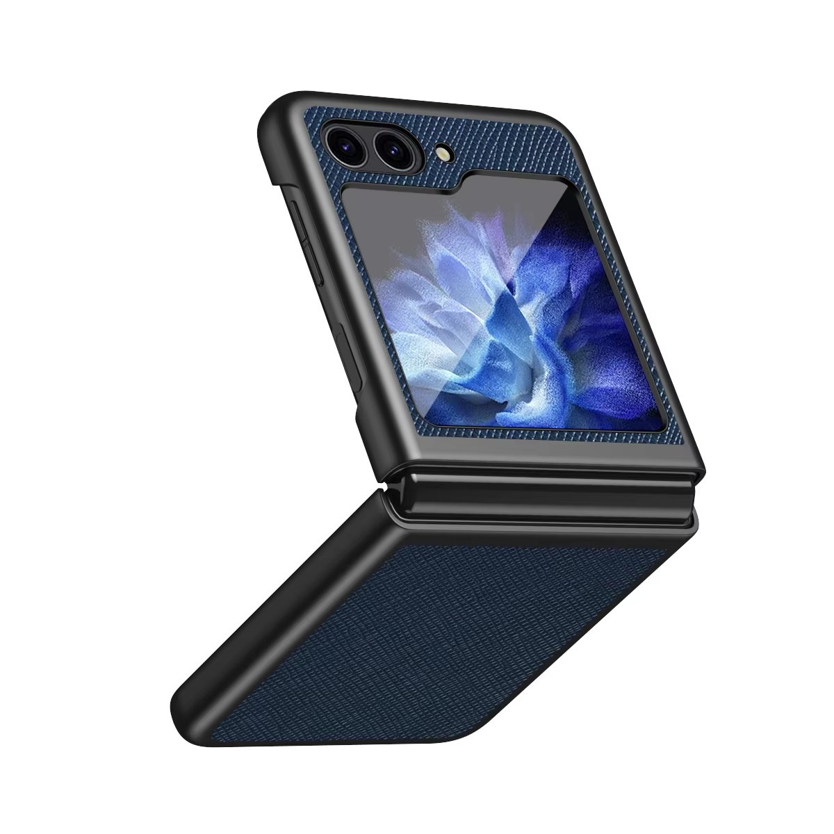 Suitable for Samsung ZFlip 5/6 foldable screen phone case with cross pattern - QGeeM