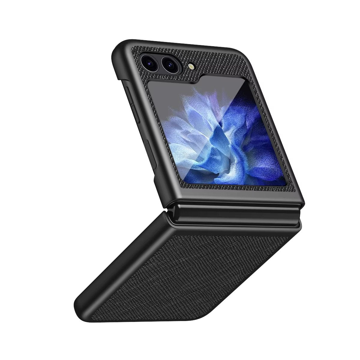 Suitable for Samsung ZFlip 5/6 foldable screen phone case with cross pattern - QGeeM