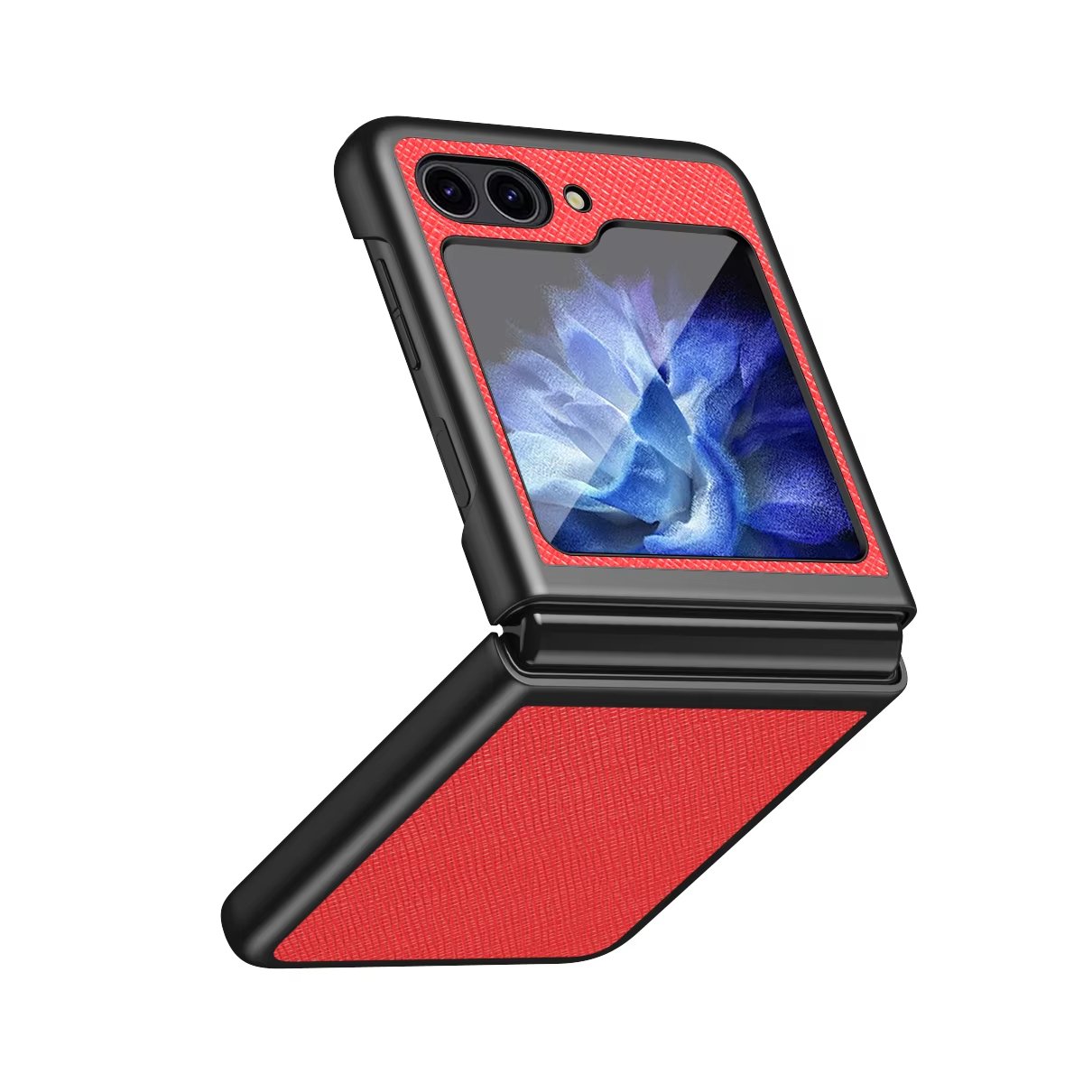 Suitable for Samsung ZFlip 5/6 foldable screen phone case with cross pattern - QGeeM