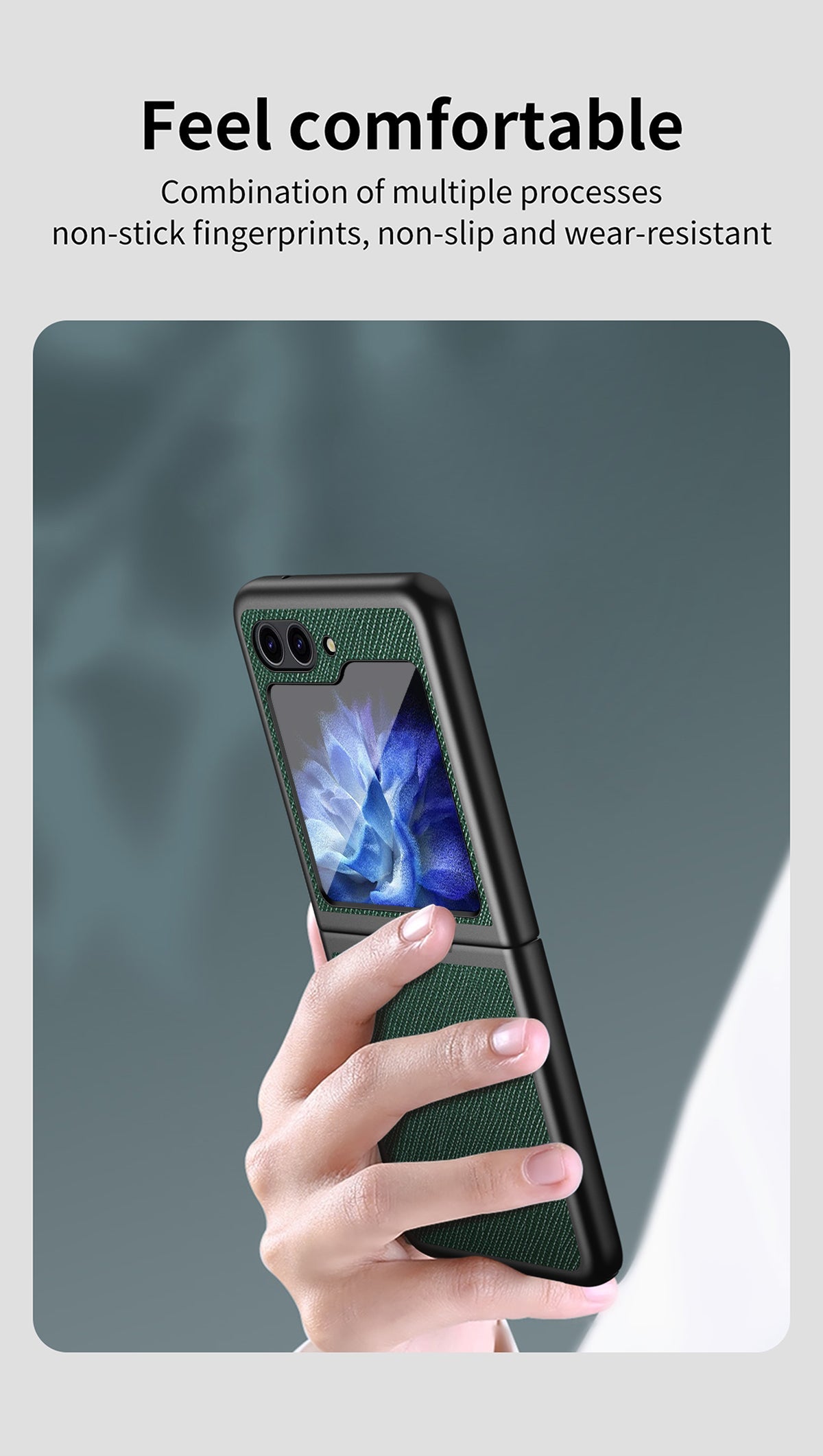 Suitable for Samsung ZFlip 5/6 foldable screen phone case with cross pattern - QGeeM