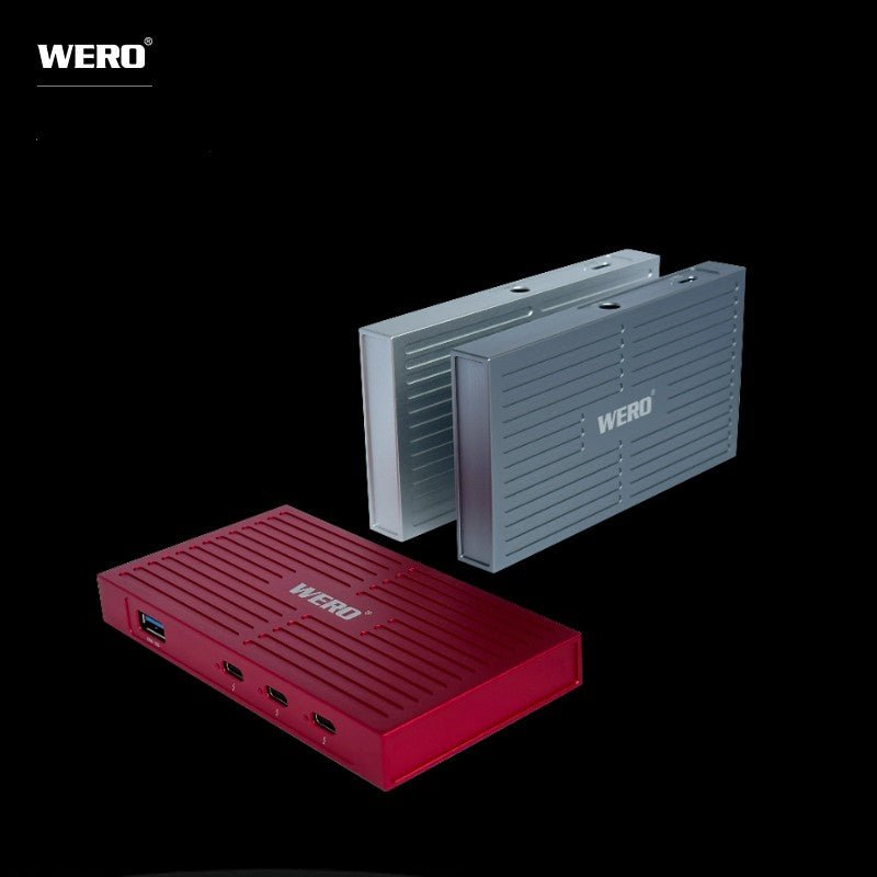 Thunderbolt 4 HUB 4× Thunderbolt 4 Ports (40Gbps) , USB - A 10Gbps, 8K/4K Display Compatible for Macs/Windows - QGeeM