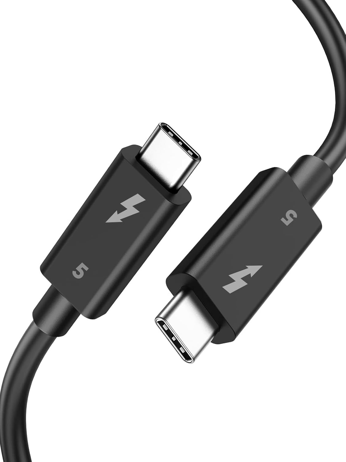 Thunderbolt 5 Cable, Supports 8K Display/ 80Gbps Data Transfer/ 120Gbps Bandwidth Boost/ 240W Fast Charging, Compatible with Thunderbolt 4, USB4, Thunderbolt 3 and USB - C, Black - QGeeM