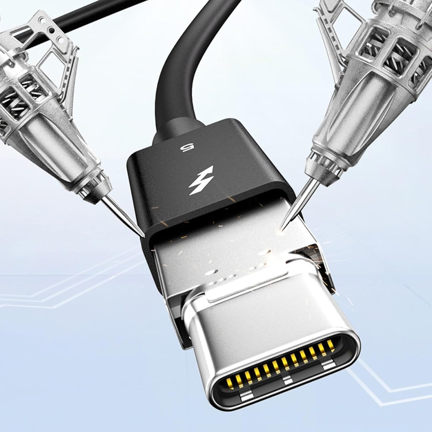 Thunderbolt 5 Cable, Supports 8K Display/ 80Gbps Data Transfer/ 120Gbps Bandwidth Boost/ 240W Fast Charging, Compatible with Thunderbolt 4, USB4, Thunderbolt 3 and USB - C, Black - QGeeM