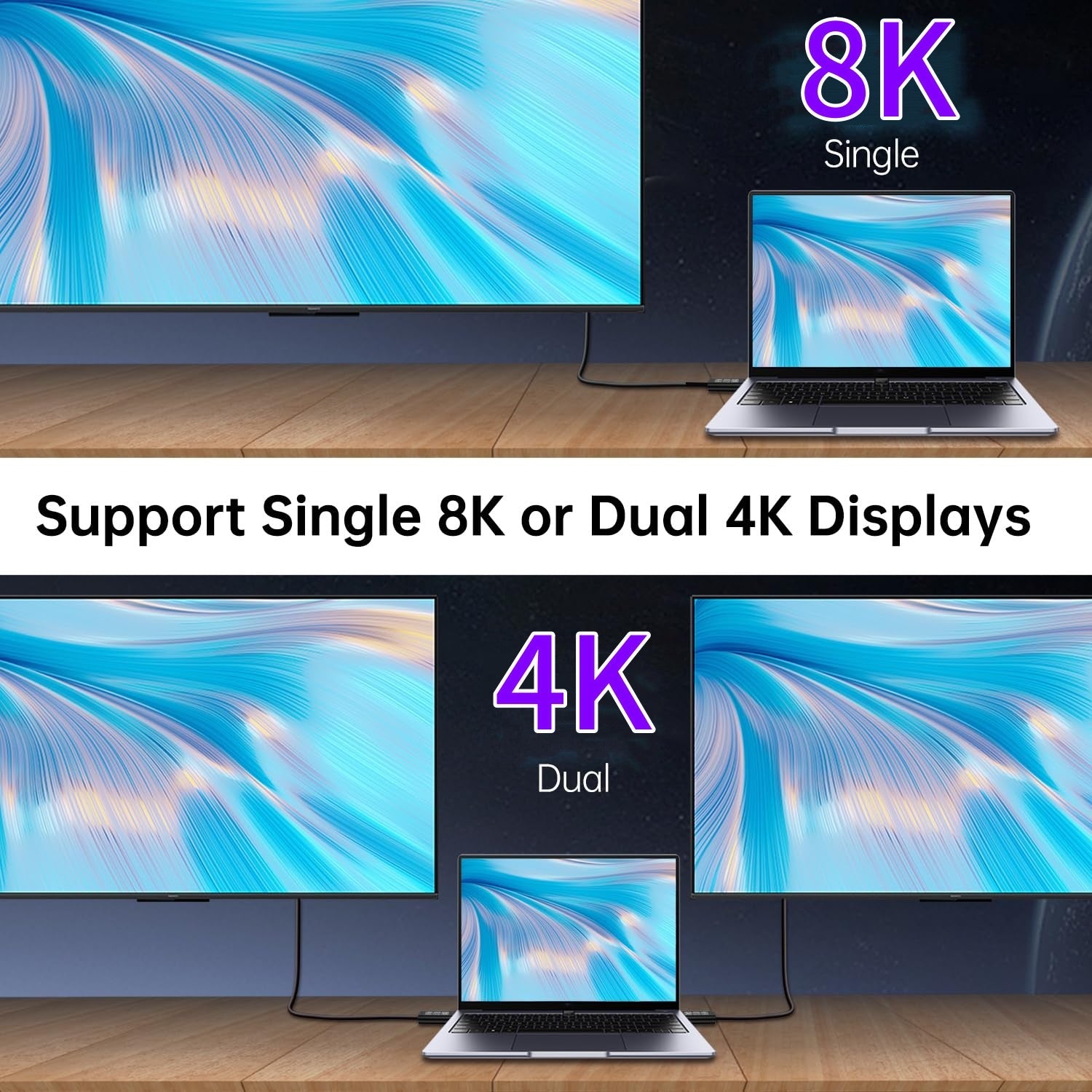 USB 5 Cable,80Gbps Data Transfer,,240W Fast Charging,8K@60Hz,4k@120Hz&144Hz Display,Compatible with Thunderbolt 4 Cable,USB4,Apple Mac,iPhone - QGeeM