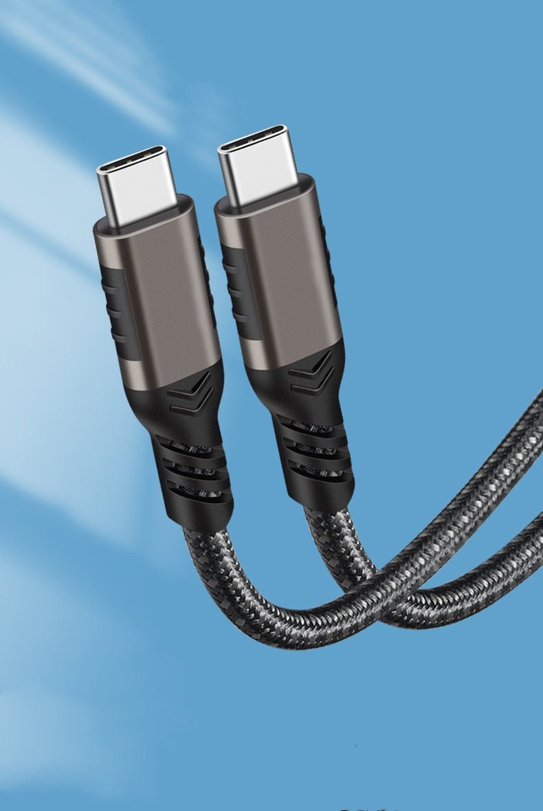 USB C to USB C Cable 240W, Nylon USB2.0 Cable, 480Mbps Data Transfer, 5A Fast Charging USB C Cables for iPhone 15 Series, Samsung Galaxy S23, MacBook Air/Pro - QGeeM
