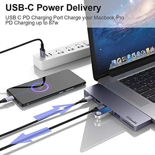 USB C Hub for MacBook Pro,QGeeM 8 in 1 Mabook Pro Docking Station