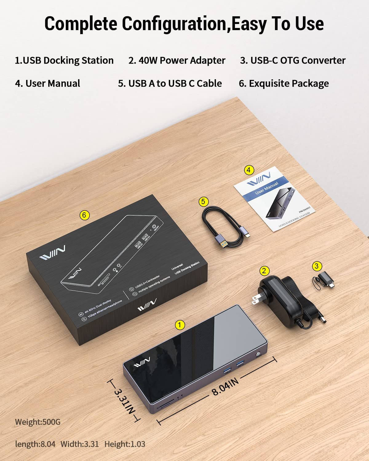 IVIIN 16-in-1 USB 3.0 Docking Station - QGeeM