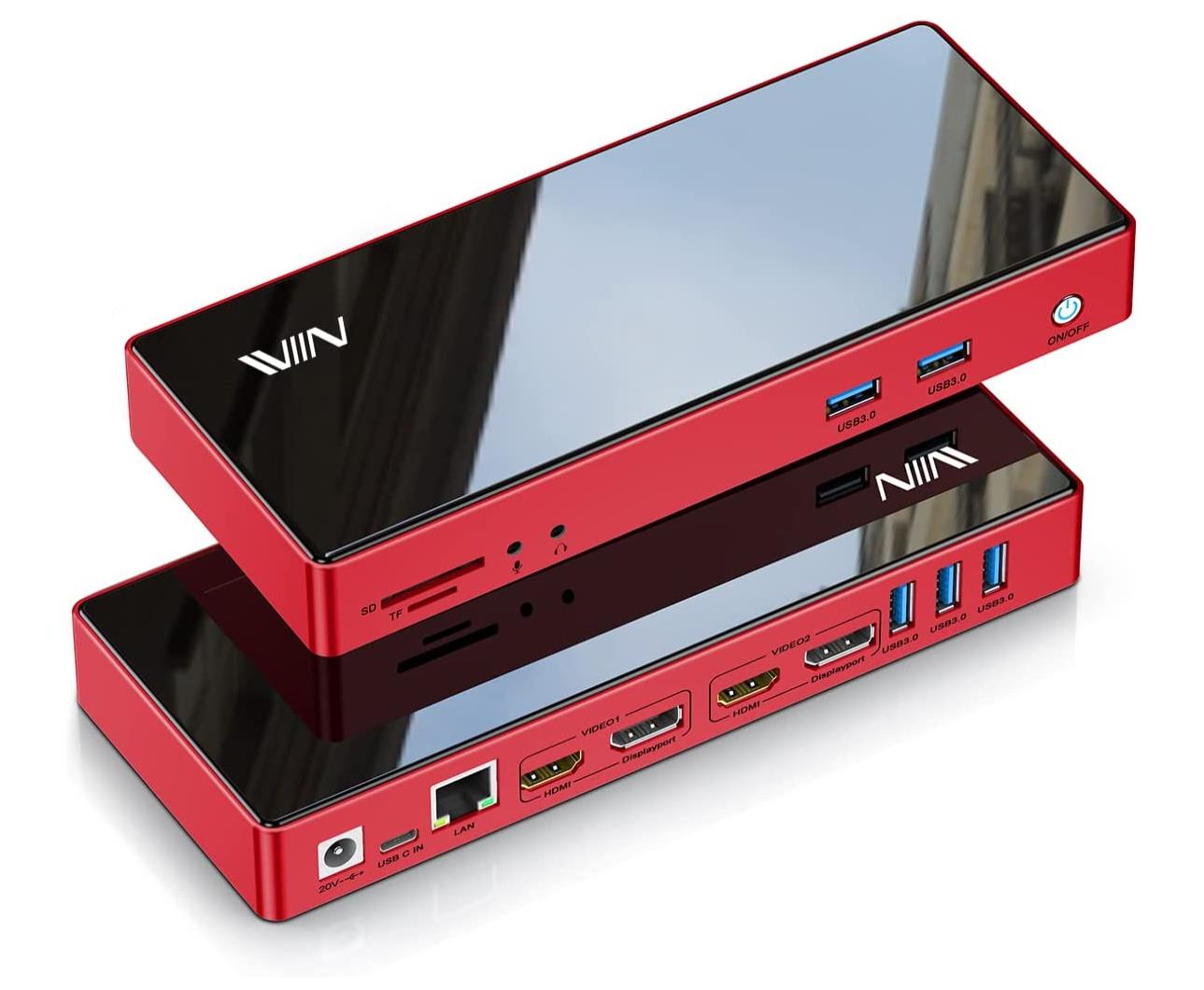 IVIIN 16-in-1 USB 3.0 Docking Station - QGeeM