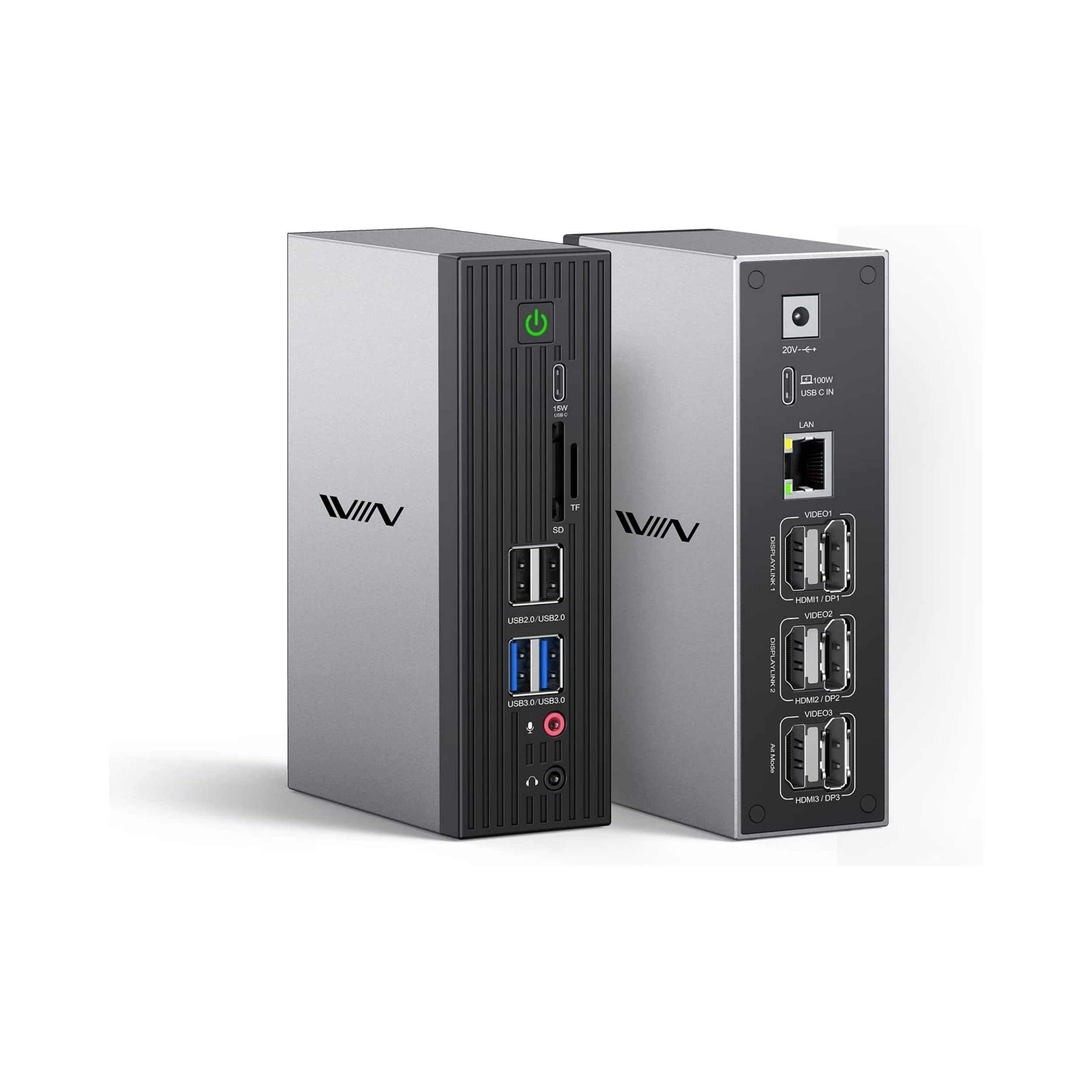 IVIIN 19-in-1 USB C Quadruple Laptop Docking station PD100W 4k@60Hz Di