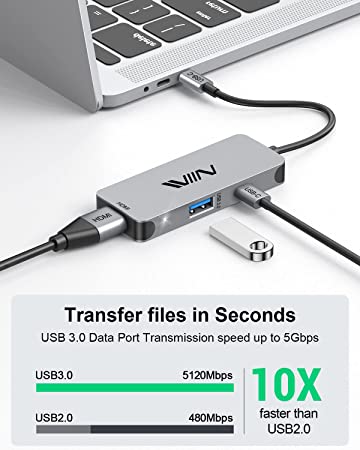 IVIIN 3-IN-1 USB C Hub - QGeeM
