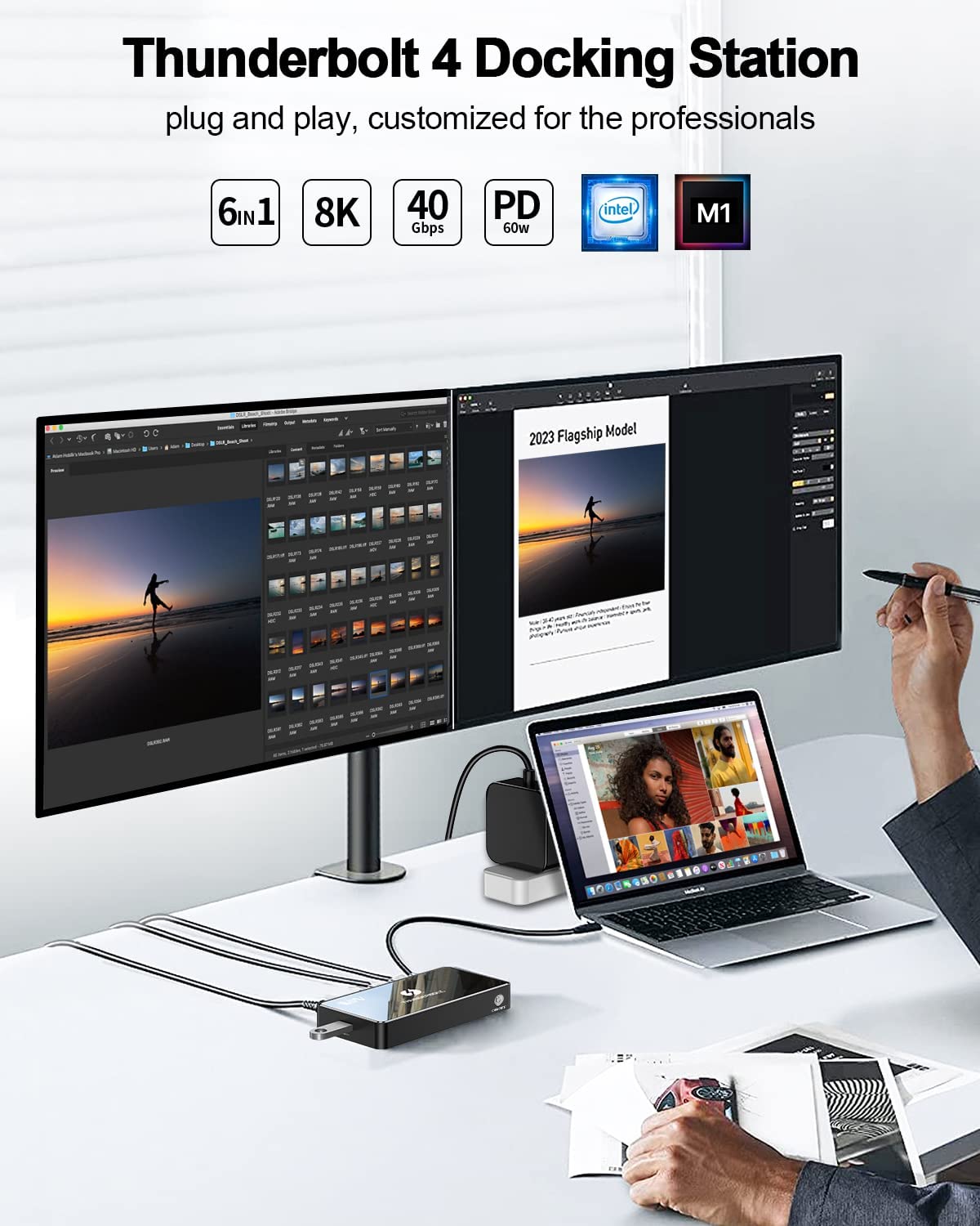 IVIIN Thunderbolt 4 Mini Dock(6-in-1) - QGeeM