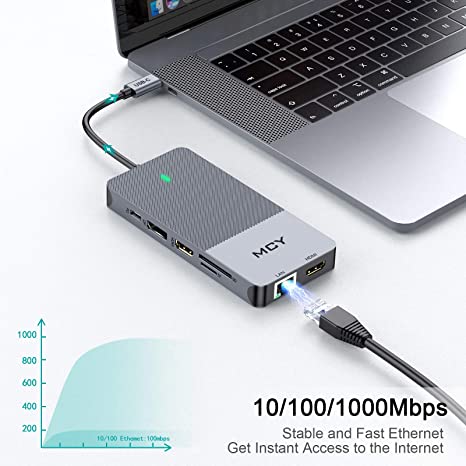 MCY 12-in-1 USB C Docking Station with DP - QGeeM