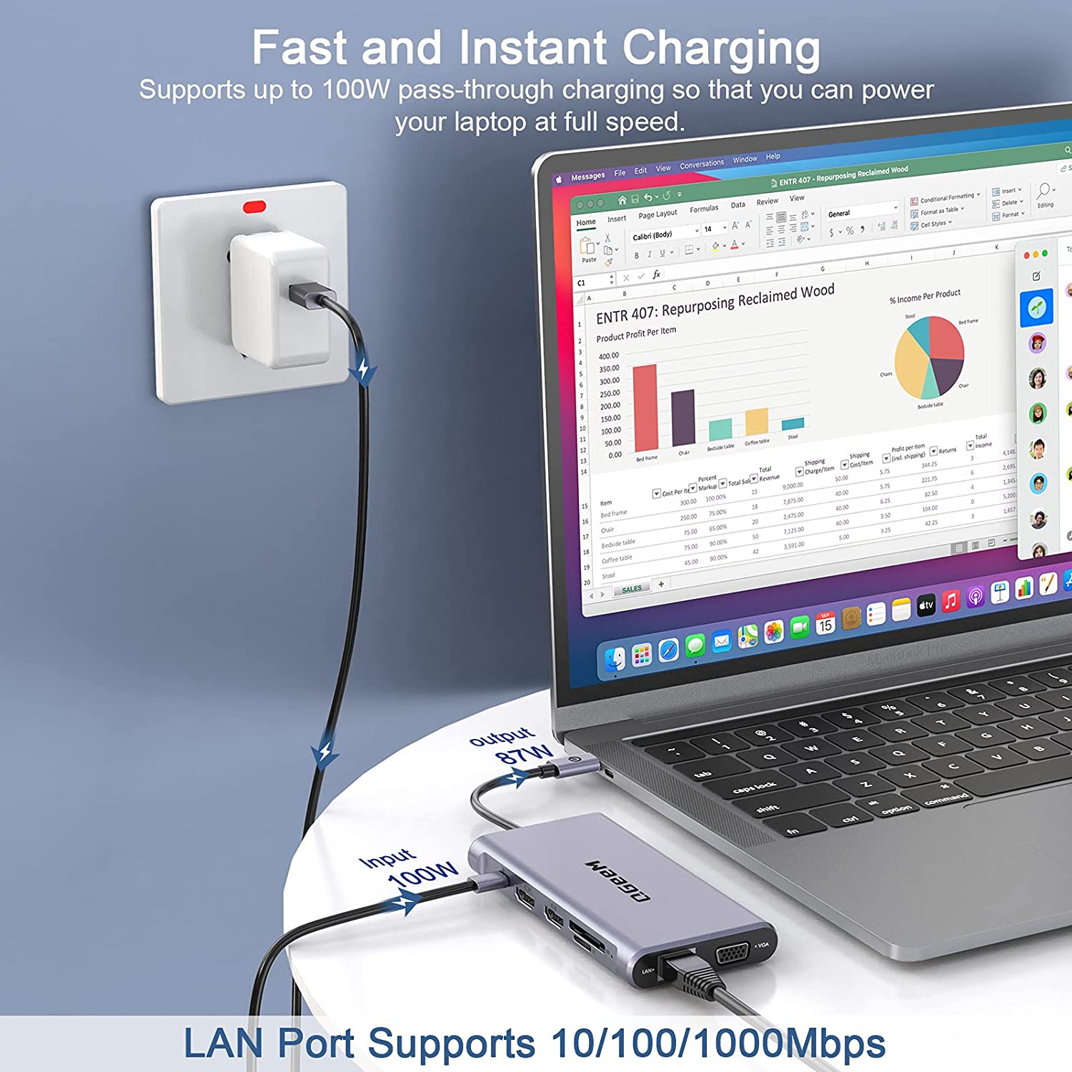 QGeeM 12-in-1 USB-C Docking Station with VGA - QGeeM