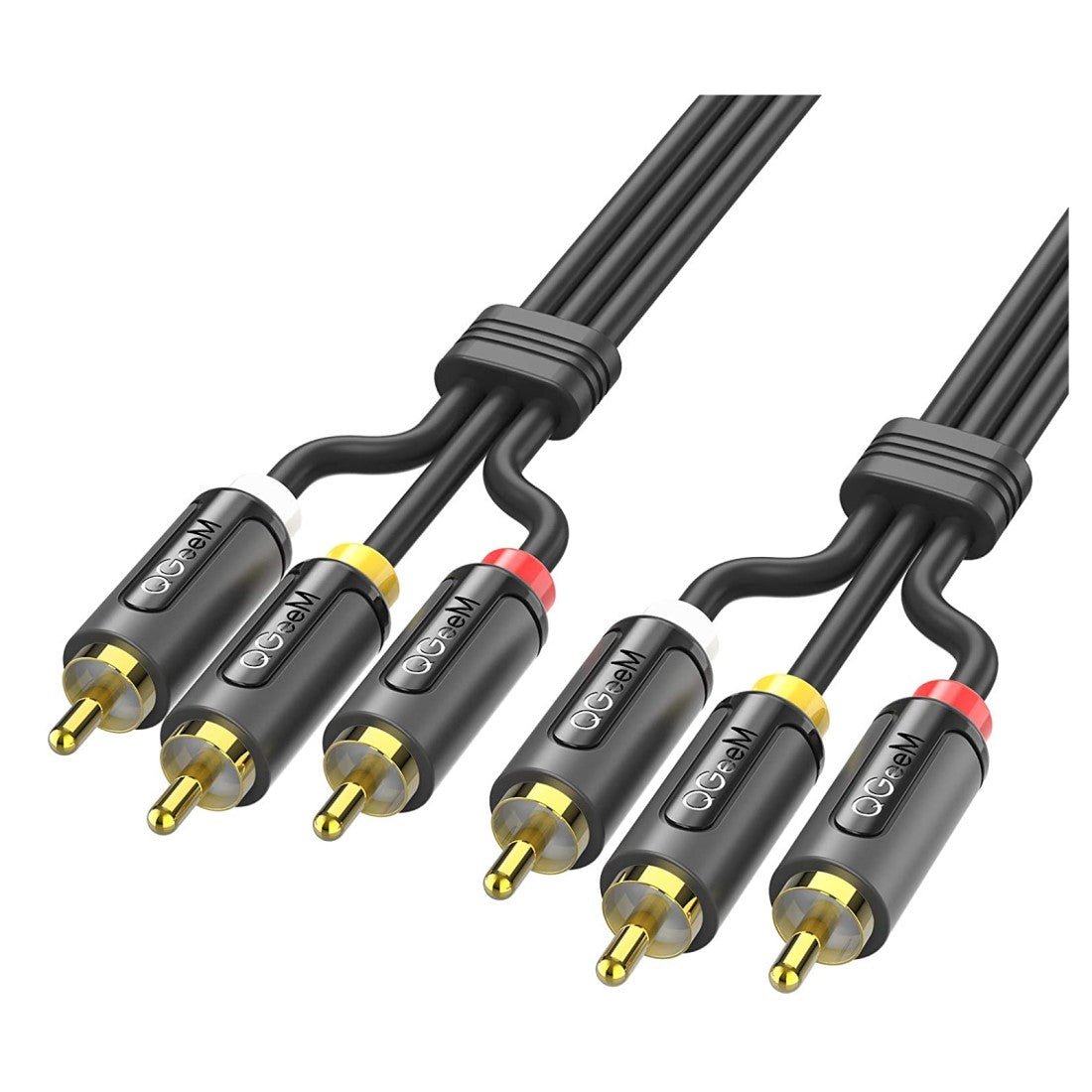 QGeem 3RCA to 3RCA Stereo Cable