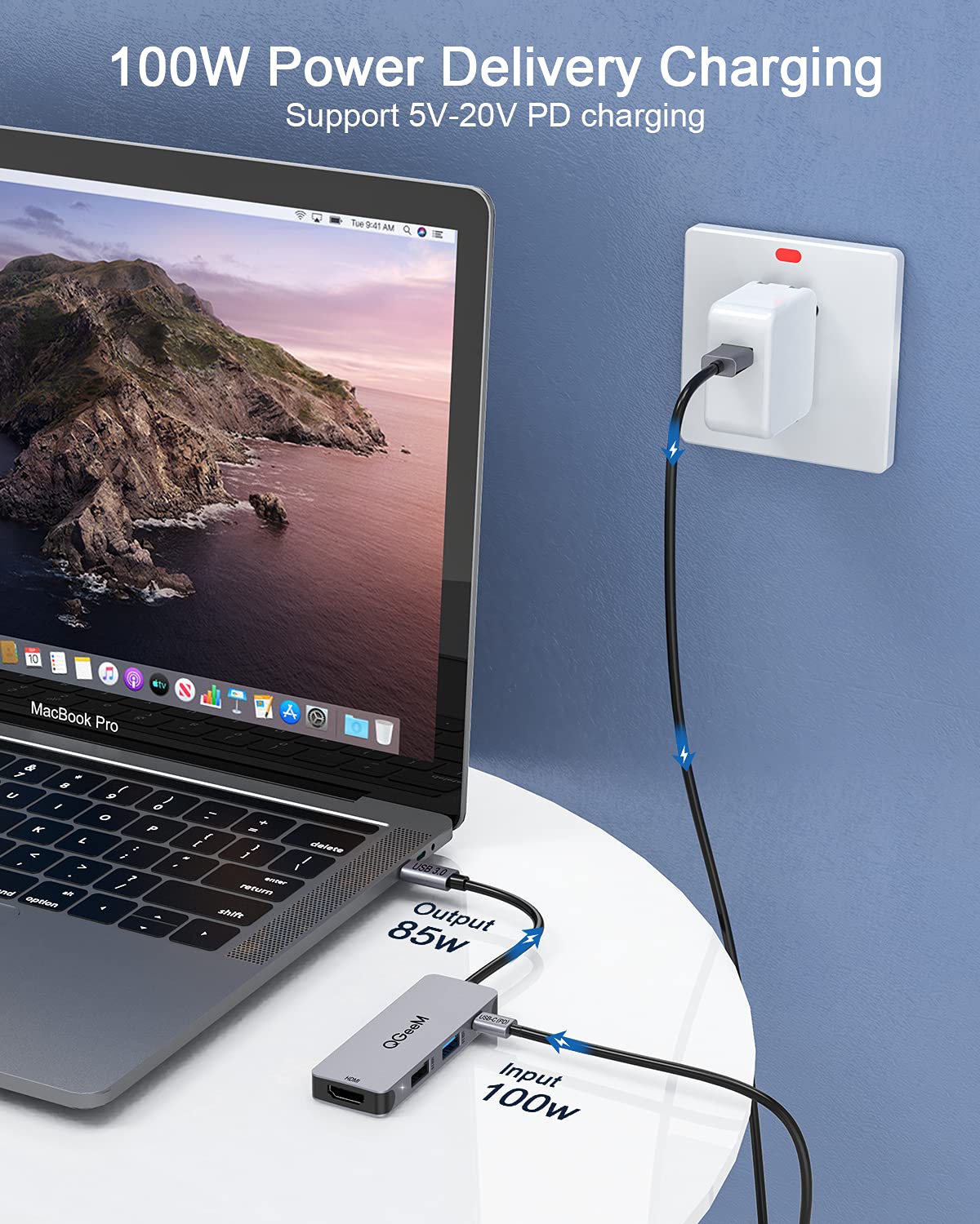 QGeeM 4-in-1 USB C Hub - QGeeM