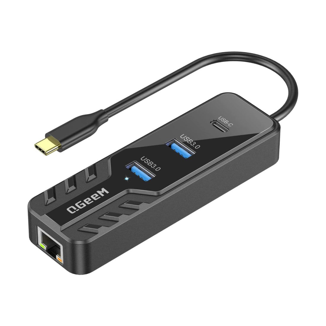 QGeeM 4-in-1 USB-C to Ethernet Hub - QGeeM