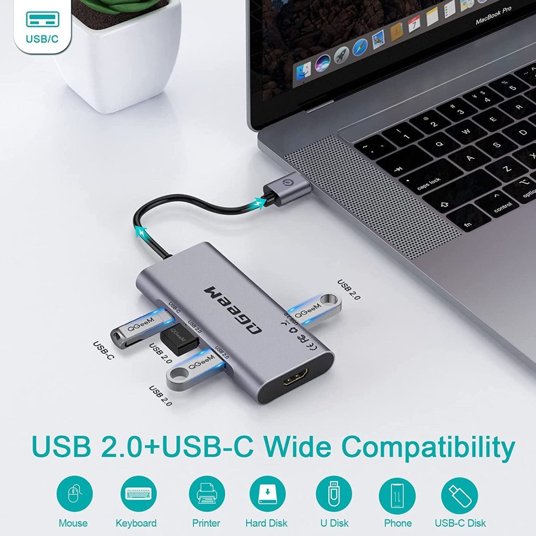 QGeeM 7-in-1 USB 3.0 Hub - QGeeM