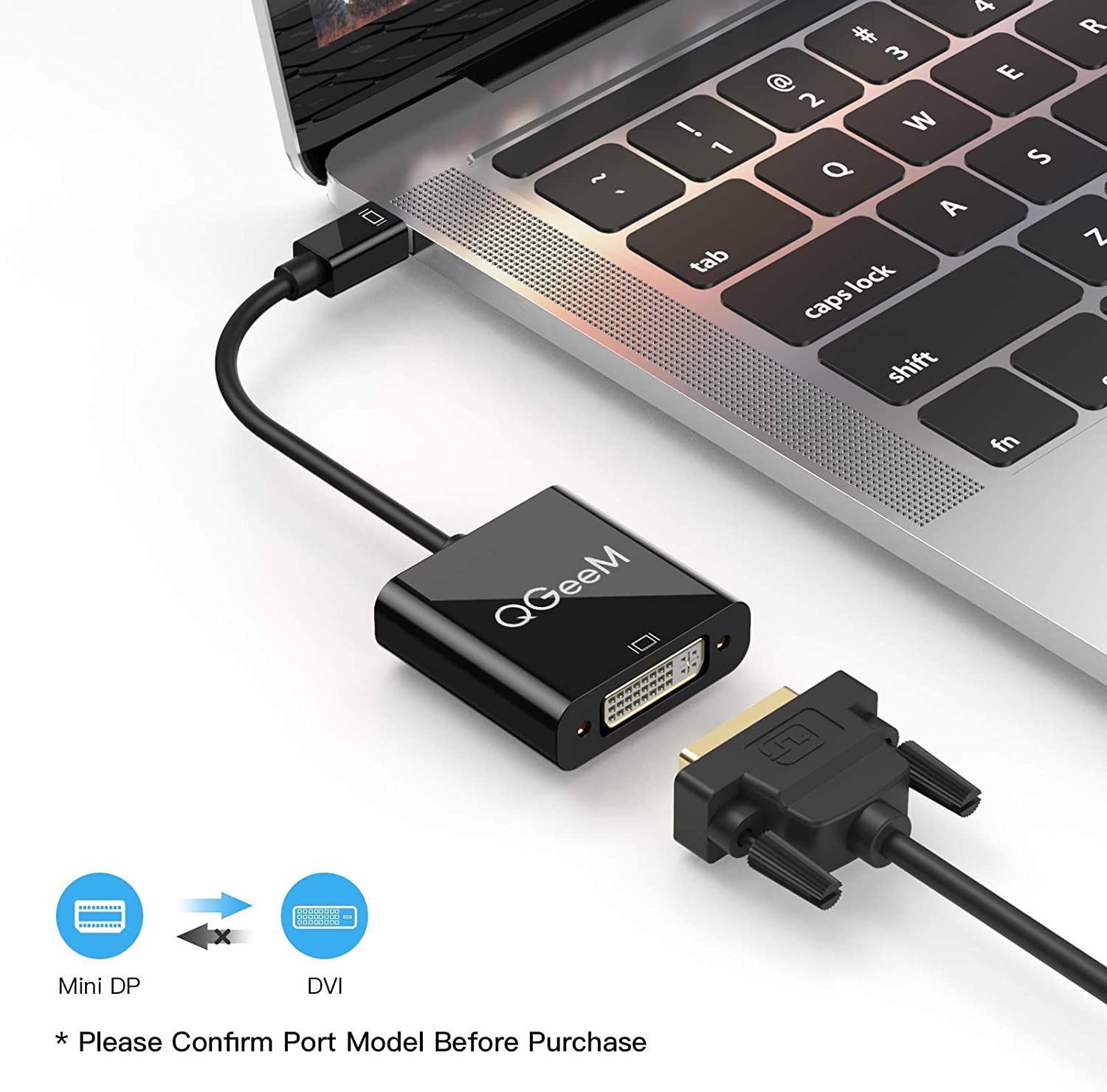 QGeeM Mini Displayport to DVI Adapter - QGeeM